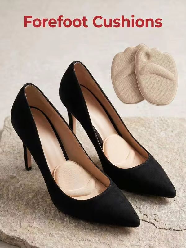 2pcs Classic Minimalist Soft Sponge Music Festival Long-Wear Essential Travel Must-Have Vacation Favorite Mother's Day Gift Front Foot Cushion Anti-Slip Front Foot Protection Pad Shoe Size Reducer For High Heels Casual Shoes Shoes