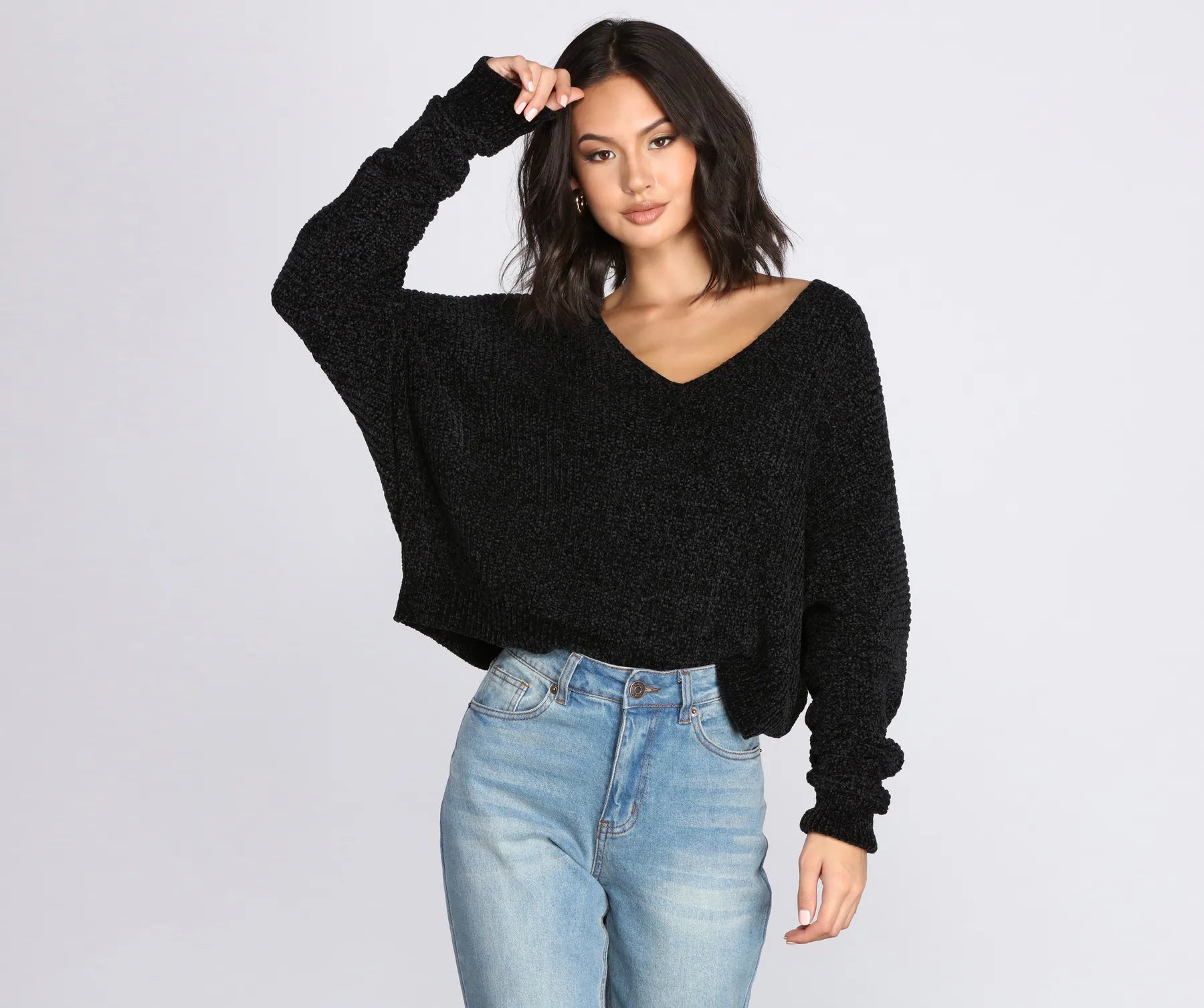 Wrap - Style Women Long Sleeve Top for a Versatile FitKeep It Cozy Chenille Sweater