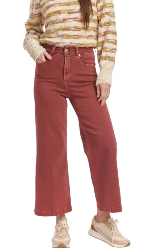 Bootcut women trousers to pair well with different shoesAudrey Cropped Pants In Intense Rust