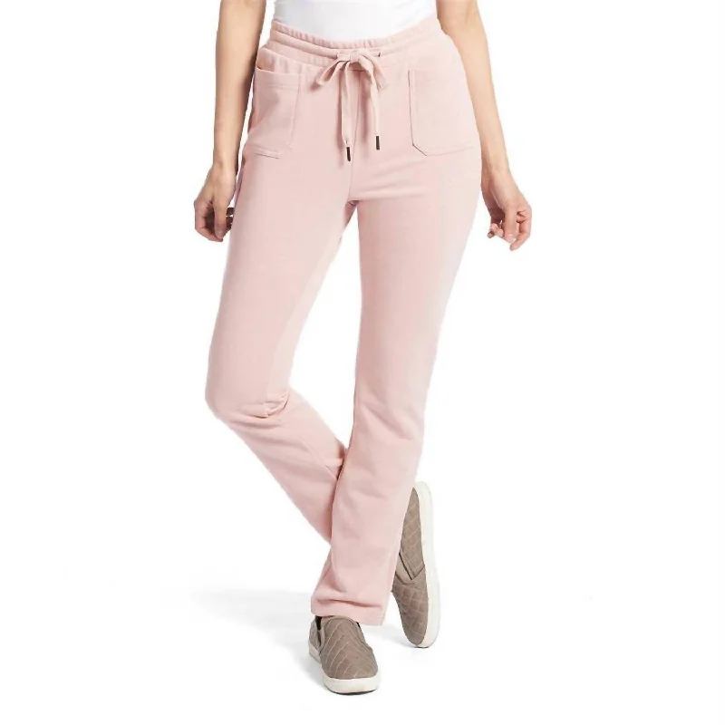 Striped women trousers with a nautical or modern patternBoyfriend Drawstring Sweatpants In Dusty Pink