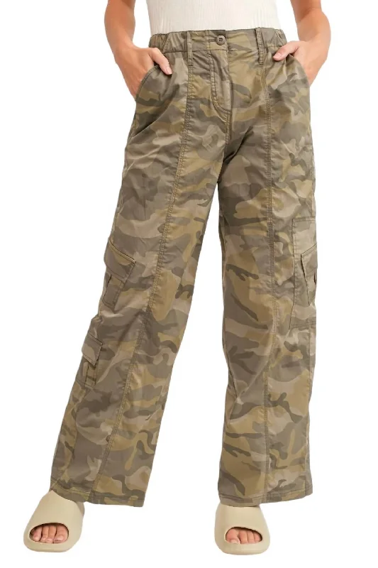 Palazzo women trousers for a flowy and comfortable feelCargo Pants In Camo