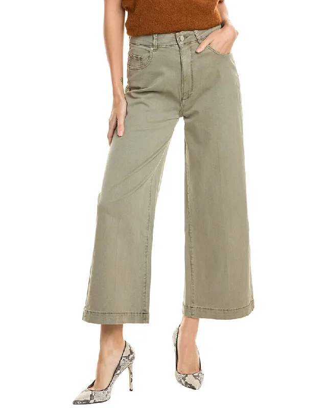 DL1961 Hepburn Alpine Green Wide Leg Jean