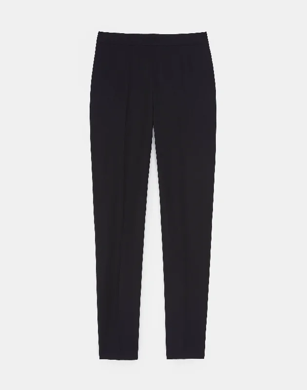 Straight - leg women trousers with a classic and timeless designFluid Crepe Side-Zip Pant