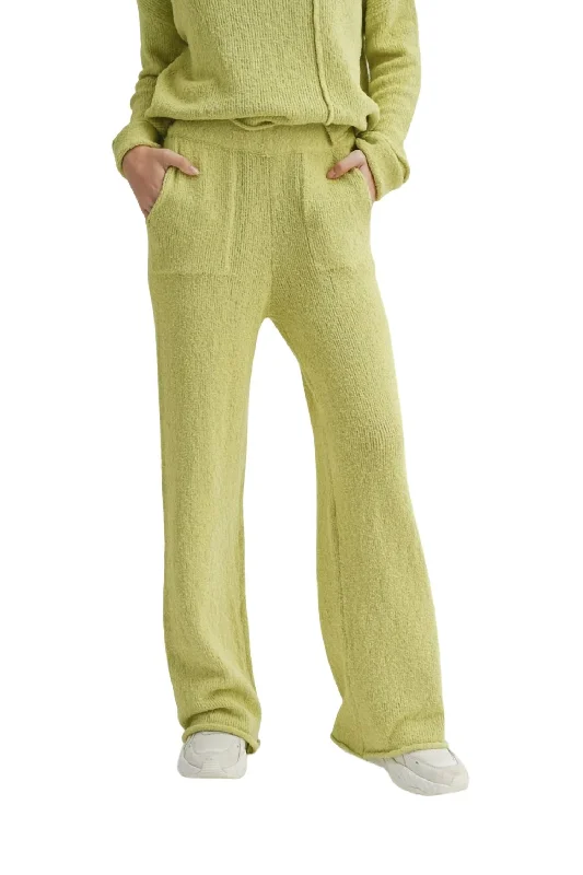 Printed women trousers with floral patterns for a feminine touchJust Sweater Pants In Lemon Grass