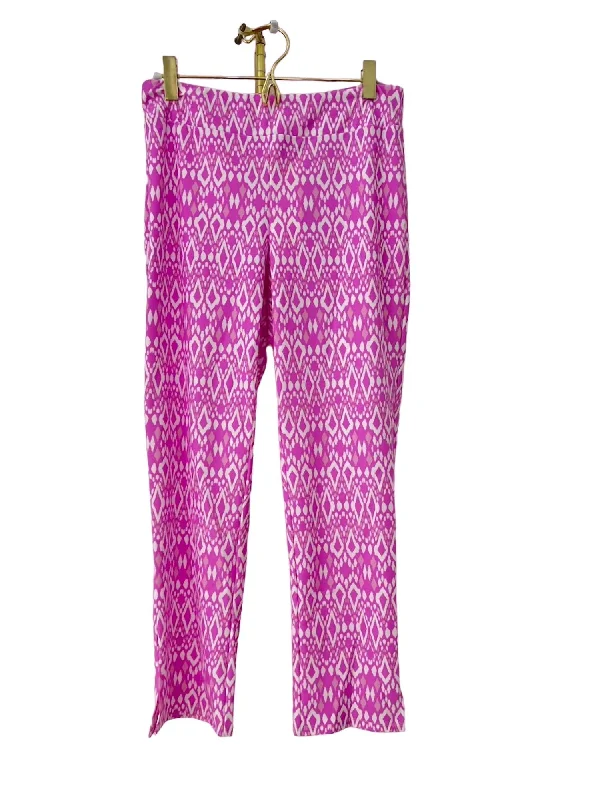 Metallic women trousers for a glamorous and eye - catching styleLucia Pant In Diamond Ikat Begonia Pink