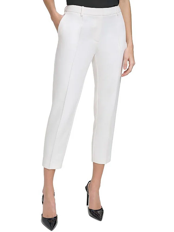 Straight - leg women trousers with a classic and timeless designPetites Womens Cropped Low Rise Ankle Pants