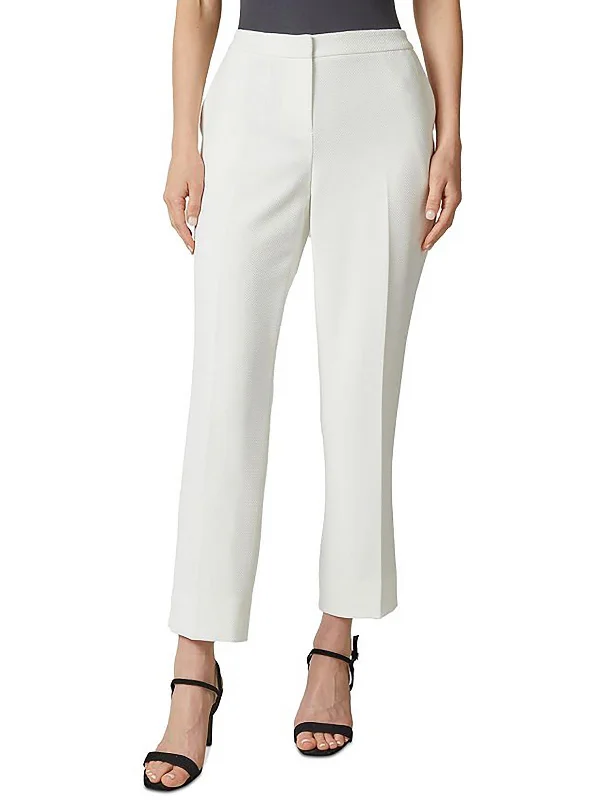 Straight - leg women trousers with a classic and timeless designPetites Womens Textured Stretch Trouser Pants