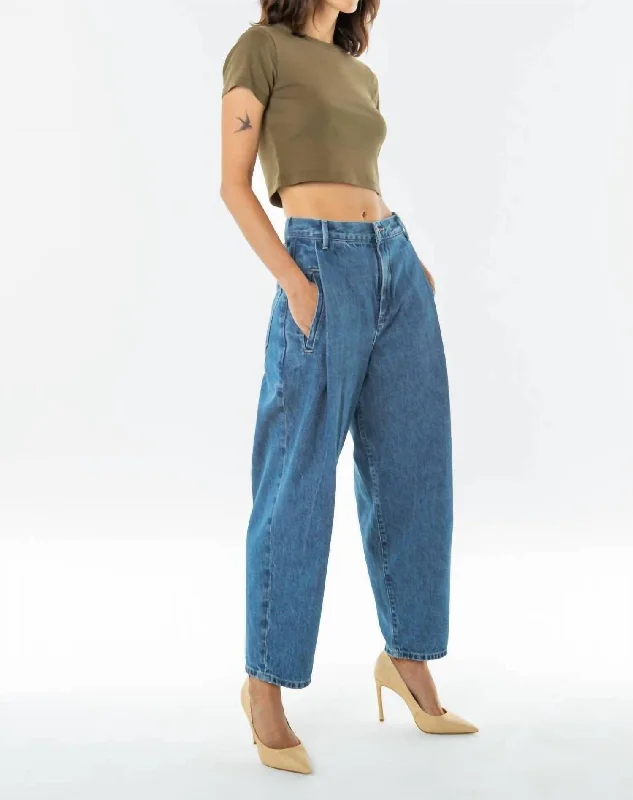 Palazzo women trousers for a flowy and comfortable feelRose Relaxed Pleat Pants In Salina