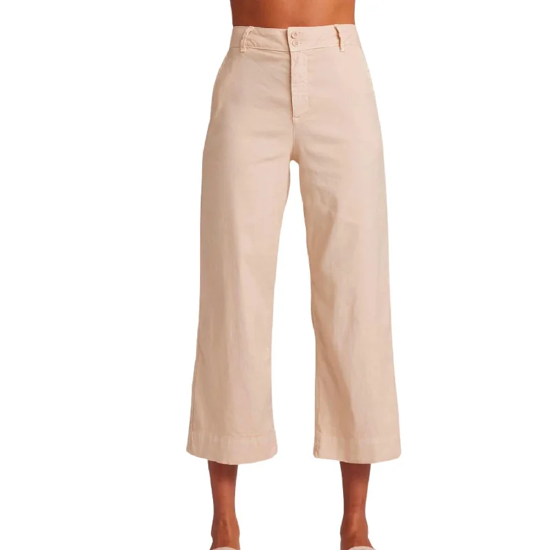 High - waisted women trousers for a flattering and retro lookSaige Wide Leg Crop Pants In Samba Sand