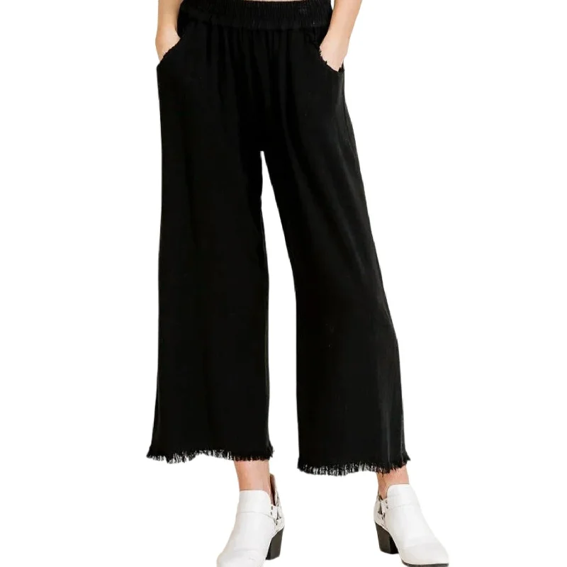 Plus - size women trousers for a perfect fit and confidenceTamika Wide Leg Pants In Black