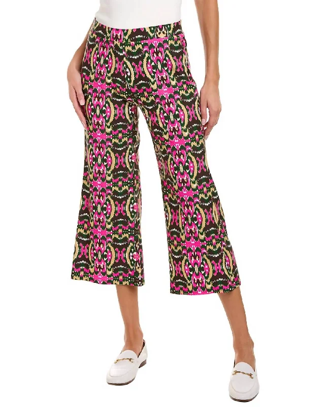 Tapered women trousers with a slimming effectTrixie Cropped Pant In Ikat Jungle Multi