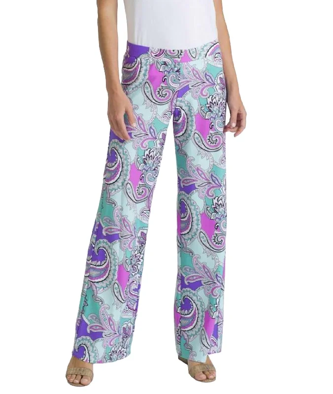 Linen women trousers for a breathable and summer - friendly choiceTrixie Cropped Pant In Paisley Maxi Seamist