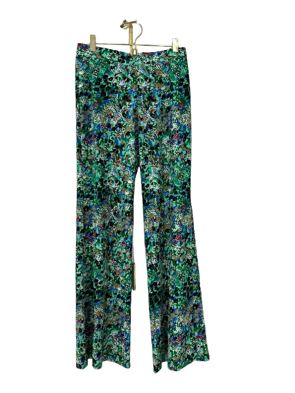 Jogger women trousers for a casual and sporty vibeTrixie Pant In Watercolor Floral Green