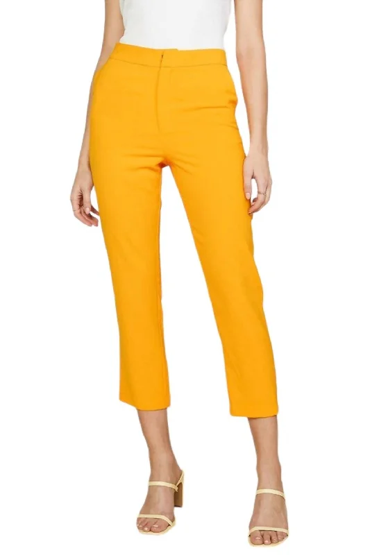 Welt Pocket Trousers In Yellow