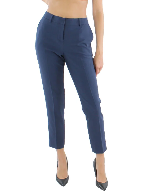 Culottes women trousers with a unique and trendy silhouetteWomens Crepe Flat Front Trouser Pants