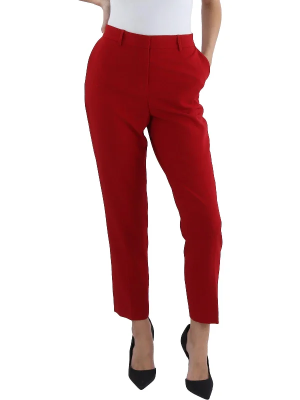 Cargo women trousers with multiple pockets for added functionalityWomens Crepe Work Wear Ankle Pants