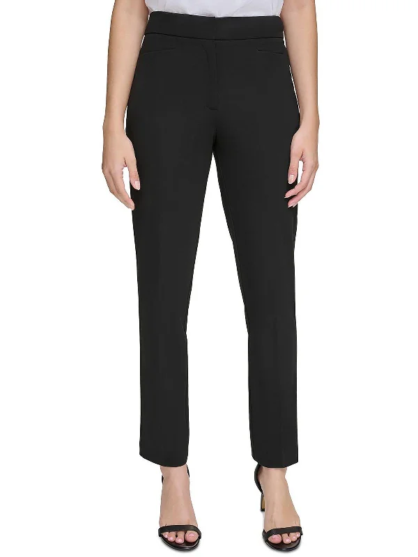 Embroidered women trousers with intricate details for a unique charmWomens High Rise Workwear Ankle Pants