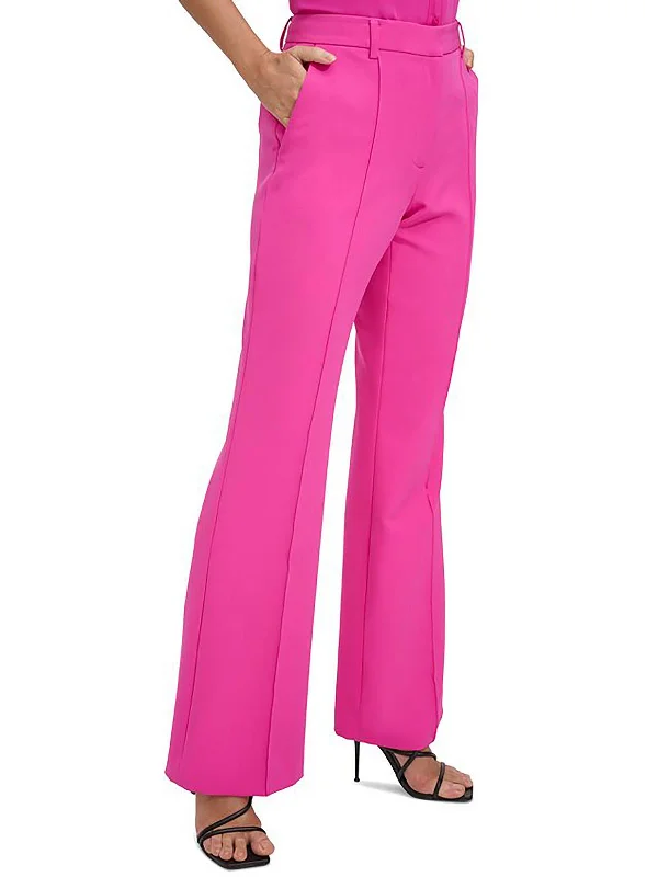 Leather women trousers for a bold and edgy lookWomens Pintuck High Rise Bootcut Pants