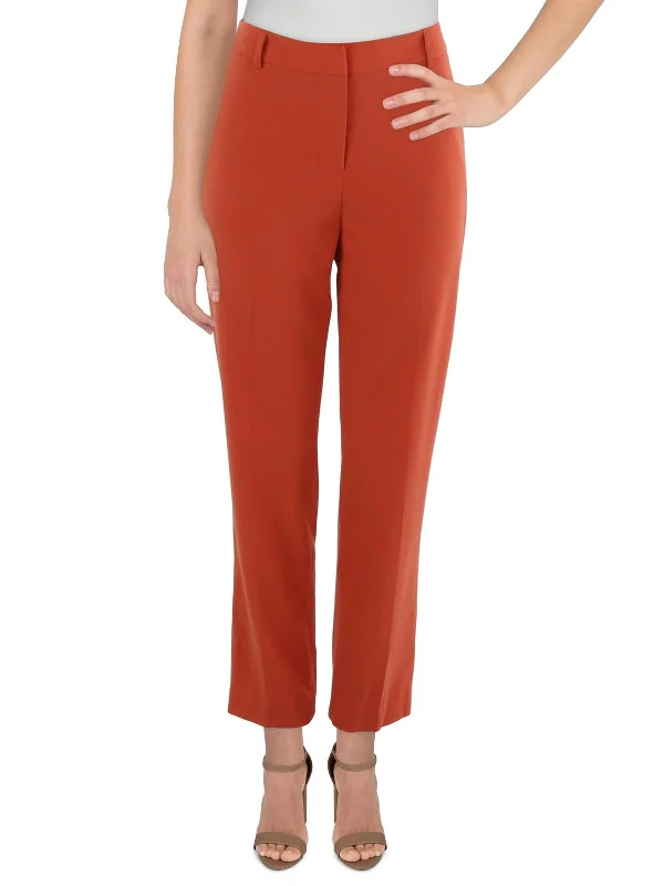 Embroidered women trousers with intricate details for a unique charmWomens Pocket Polyester Ankle Pants