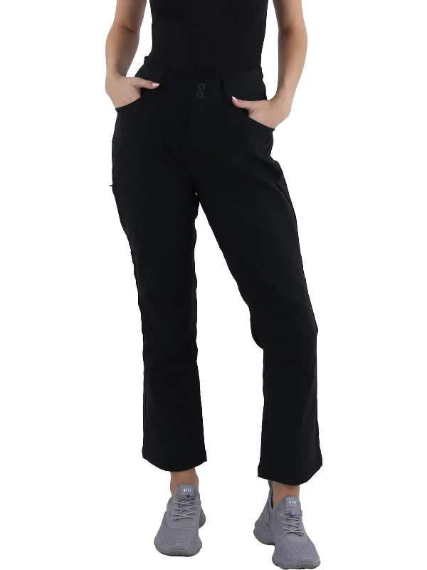 Corduroy women trousers for a warm and textured appearanceWomens Pockets Stretch Straight Leg Pants