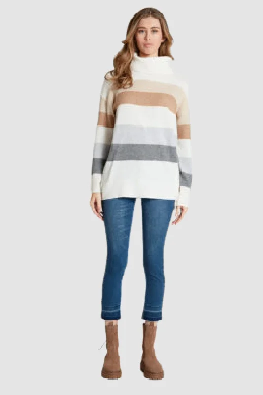 Color - Blocked Women Sweater for a Bold Fashion StatementChunky Stripe