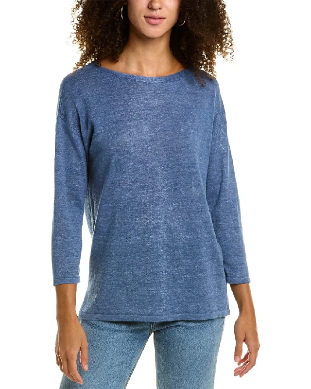 Turtleneck Women Sweater for a Classic and Elegant StyleJ.McLaughlin Alva Linen Crewneck Sweater