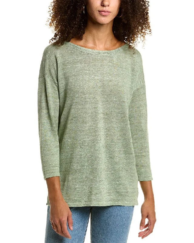 Cashmere Women Sweater with a Luxurious Soft TouchJ.McLaughlin Alva Linen Crewneck Sweater