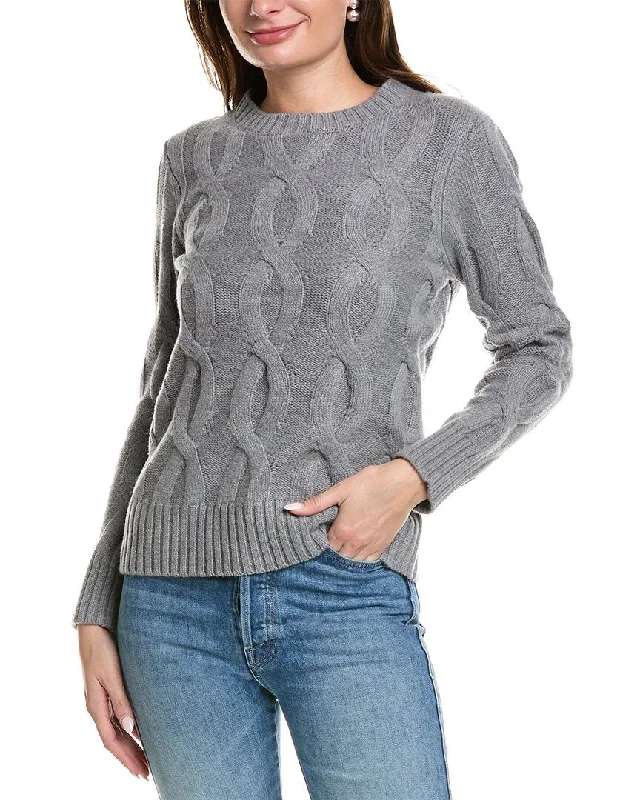 Button - Down Women Sweater for a Versatile LookSail to Sable Chunky Cable Wool-Blend Sweater