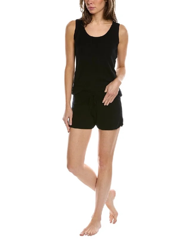 Organic Cotton Women Sweater for an Eco - Friendly Choicesofiacashmere 2pc Cashmere Tank & Short Set