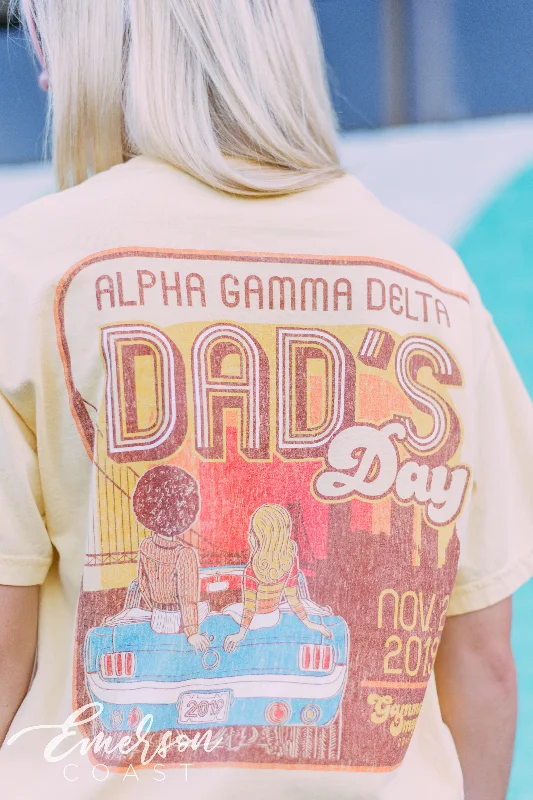 Muscle Women T Shirt for a Sporty and Casual LookAlpha Gamma Delta Retro Dads Day Tee