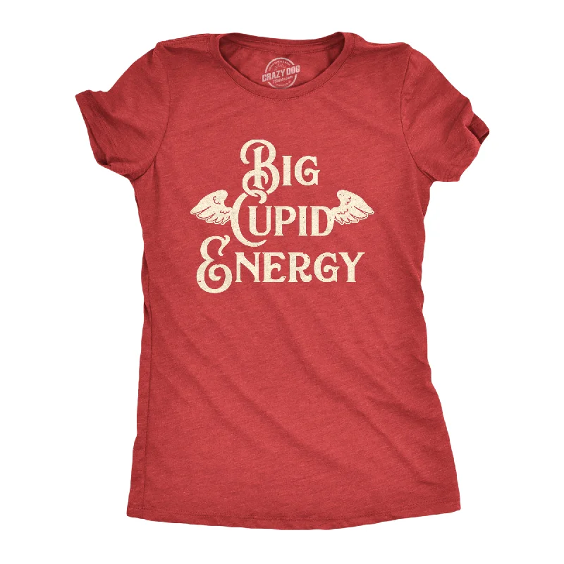 Distressed Women T Shirt with a Laid - Back AestheticBig Cupid Energy Women's T Shirt