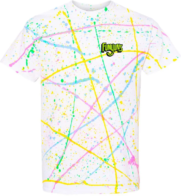 Crop Top Women T Shirt to Pair with High - Waisted BottomsDyenomite Splatter Tee