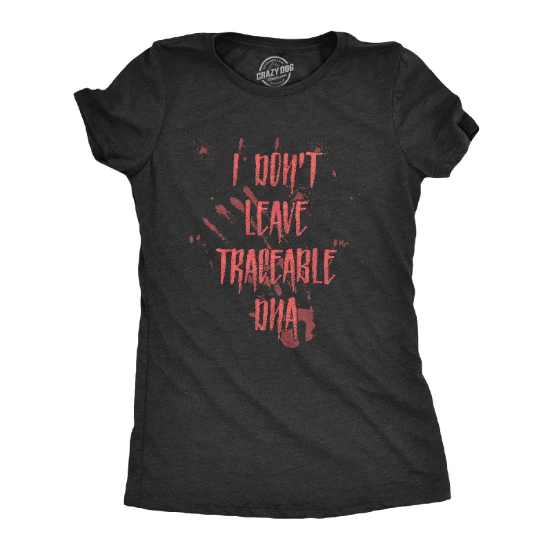 Sequined Women T Shirt for a Sparkly Night OutI Dont Leave Tracebale DNA Women's T Shirt