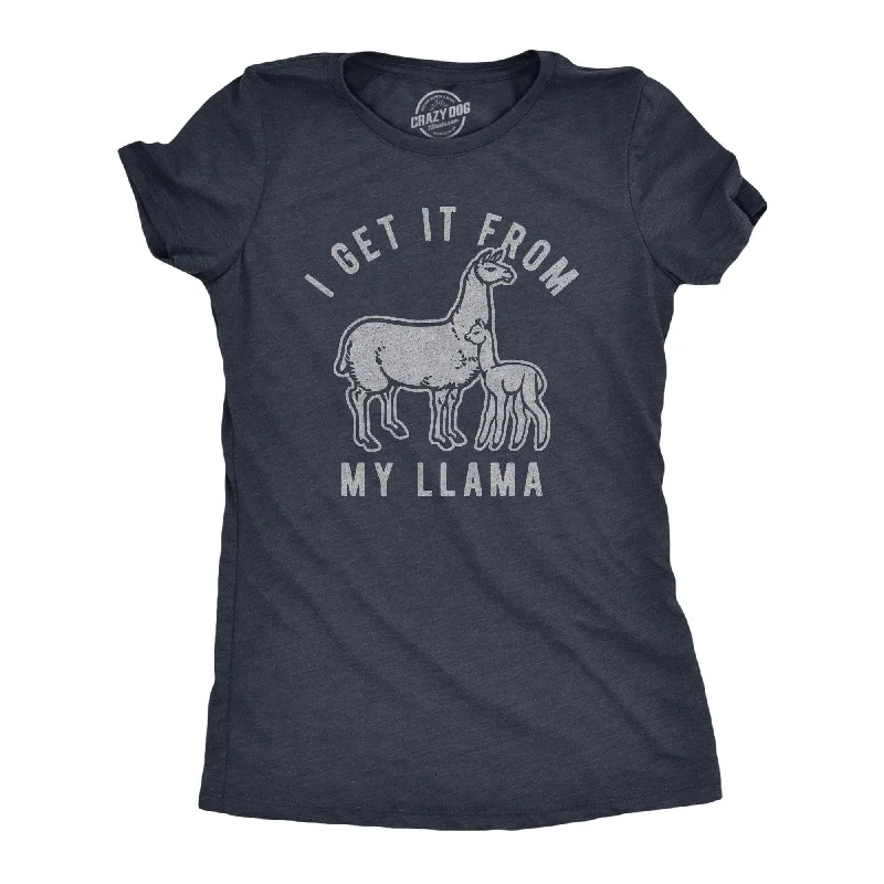 Sleeveless Women T Shirt for Summer ComfortI Get It From My Llama Women's T Shirt