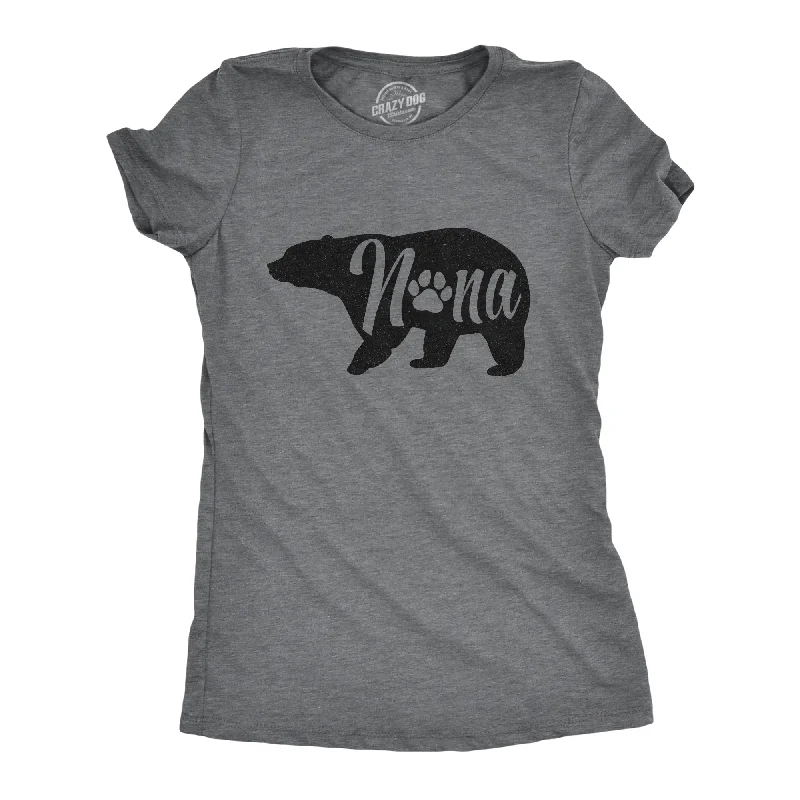 Organic Cotton Women T Shirt for Eco - Conscious WearersNana Bear Women's T Shirt