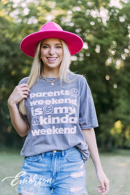 Floral Print Women T Shirt for a Feminine TouchParents Weekend Is My Kinda Weekend Tee