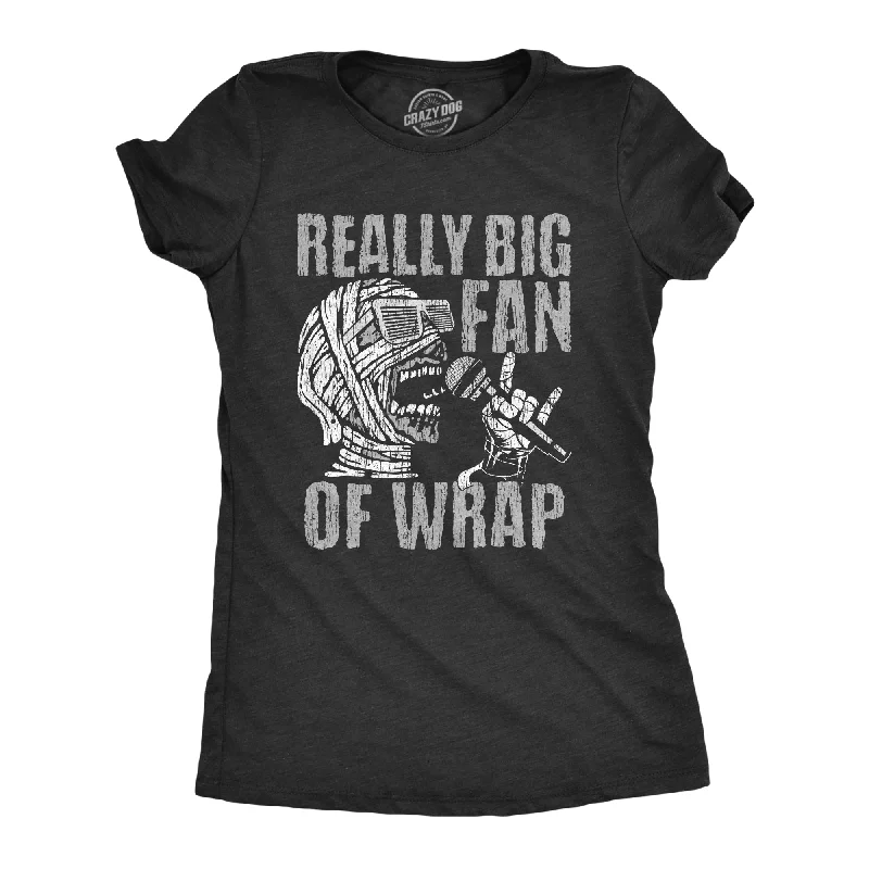 Crop Top Women T Shirt to Pair with High - Waisted BottomsReally Big Fan Of Wrap Women's T Shirt