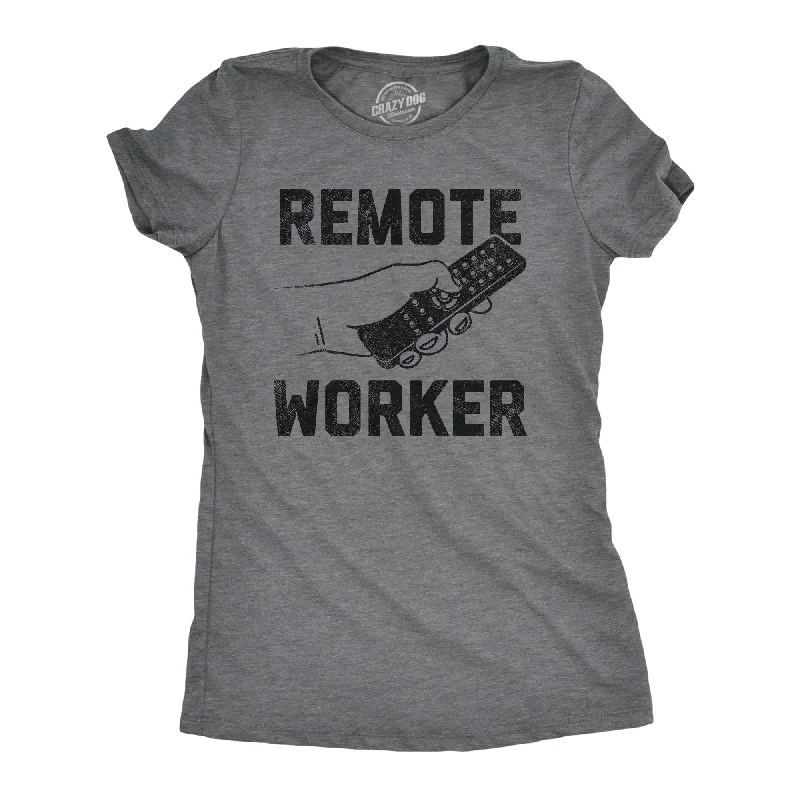 Embroidered Women T Shirt with Intricate DetailsRemote Worker Women's T Shirt