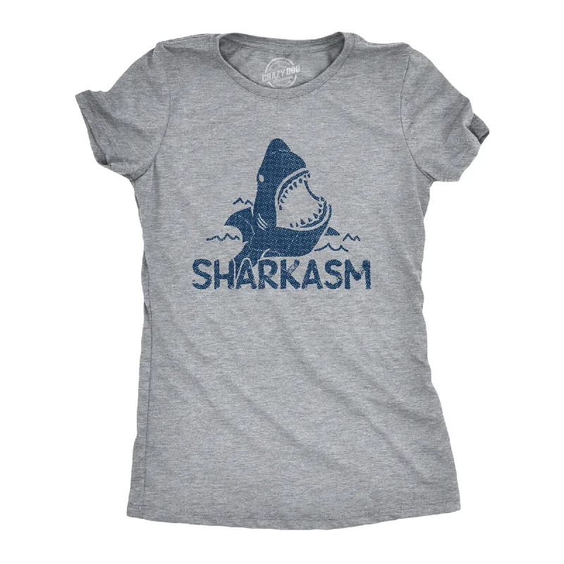 Ringer T Shirt Women with Retro - Inspired StripesSharkasm Women's T Shirt