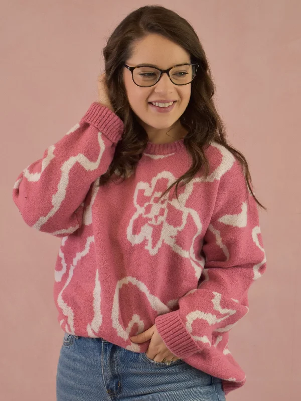 Plus - Size Women Sweater with a Flattering FitBack For You Floral Sweater