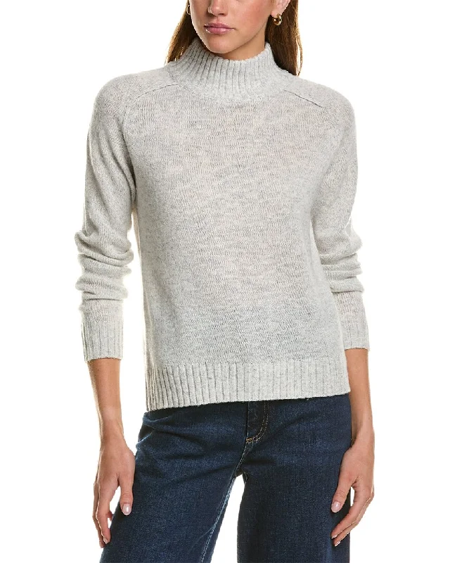 Long - Sleeve Women Sweater with Ribbed CuffsHannah Rose Turtleneck Wool & Cashmere-Blend Sweater