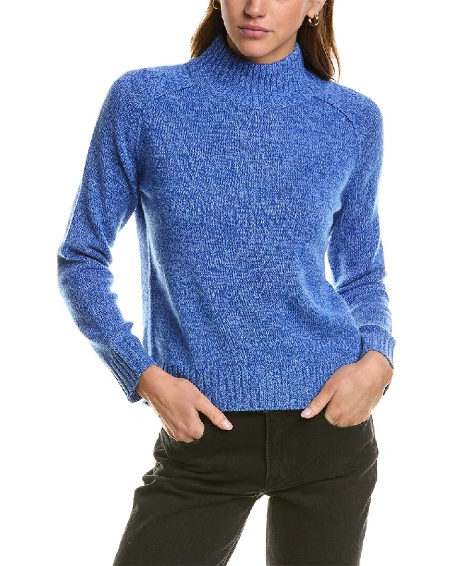 Mock - Neck Women Sweater for a Modern TwistHannah Rose Turtleneck Wool & Cashmere-Blend Sweater