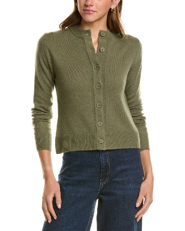 Striped Women Sweater with a Timeless PatternHannah Rose Wool & Cashmere-Blend Cardigan