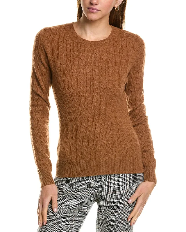 Plus - Size Women Sweater with a Flattering FitInCashmere Cable Cashmere Sweater