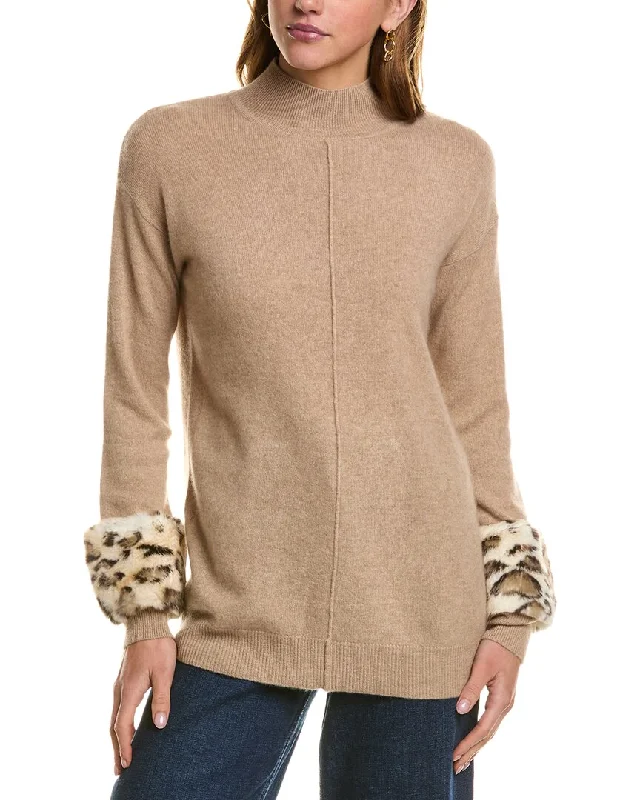 Cashmere Women Sweater with a Luxurious Soft TouchKier + J Turtleneck Cashmere Sweater