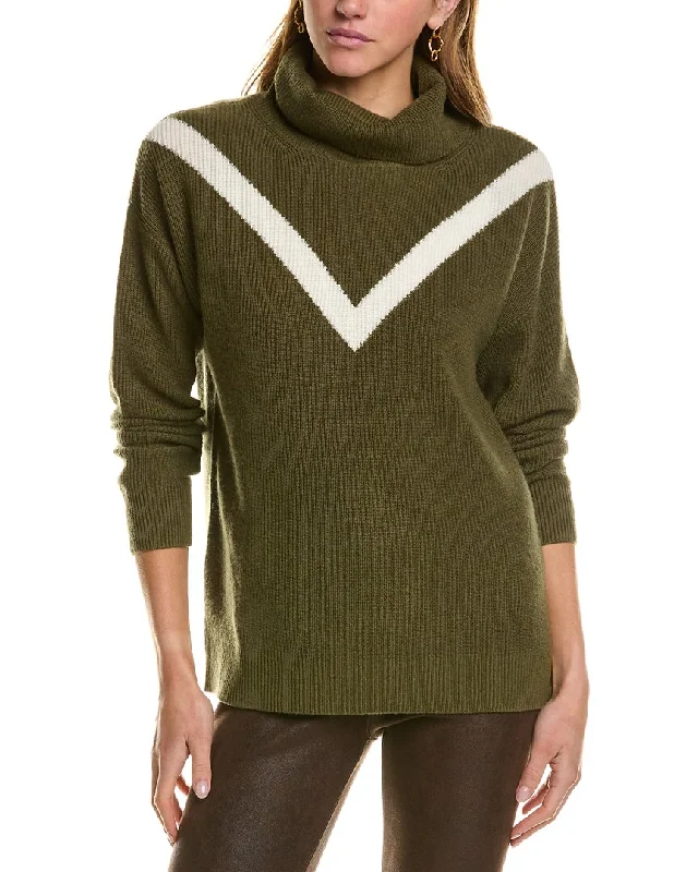 Open - Front Women Sweater for Easy LayeringKier + J Turtleneck Wool & Cashmere-Blend Sweater