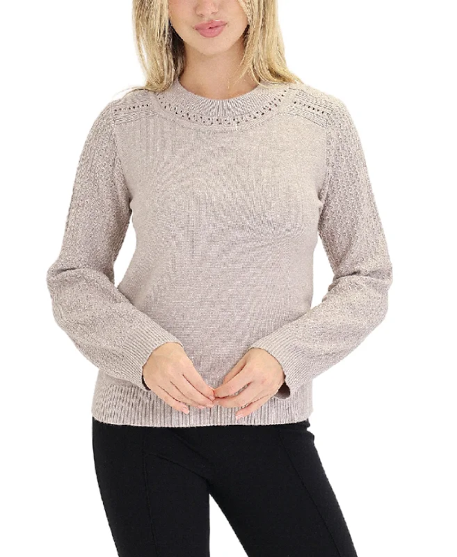 Cable - Knit Women Sweater with Intricate PatternsKnit Sweater