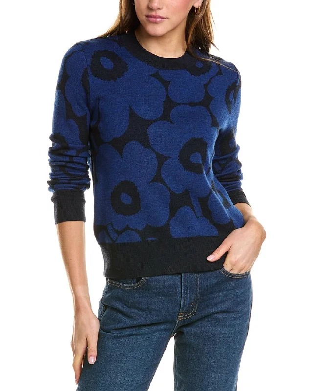 Cable - Knit Women Sweater with Intricate PatternsMarimekko Koolaus Pieni Unikko II Wool Sweater