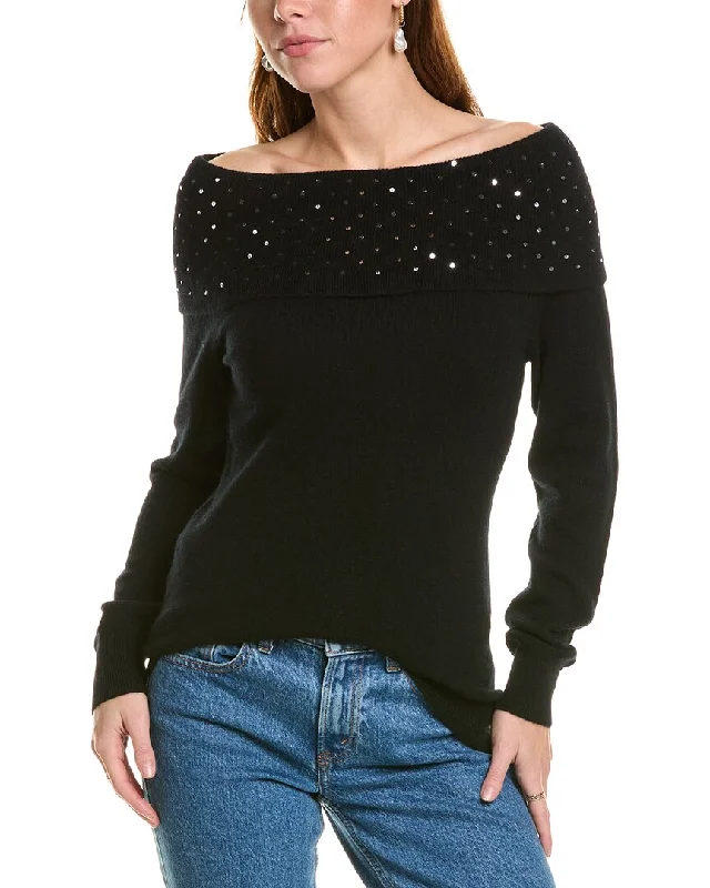 Oversized Women Sweater for a Cozy and Fashionable Looksofiacashmere Off-the-Shoulder Cashmere Sweater