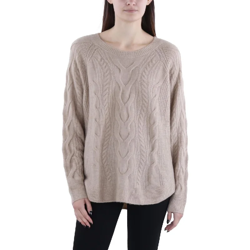 Lightweight Women Sweater for Spring and FallWomens Cable Knit Crewneck Pullover Sweater